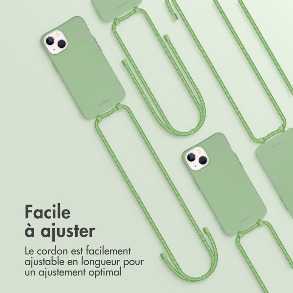 imoshion Coque de couleur avec cordon amovible Apple iPhone 13 - Vert