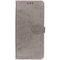 Etui de télephone portefeuille Mandala Samsung Galaxy S10 Plus - Gris