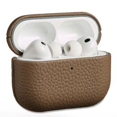 Accezz Coque en cuir véritable  Apple Airpods Pro 3 - Taupe