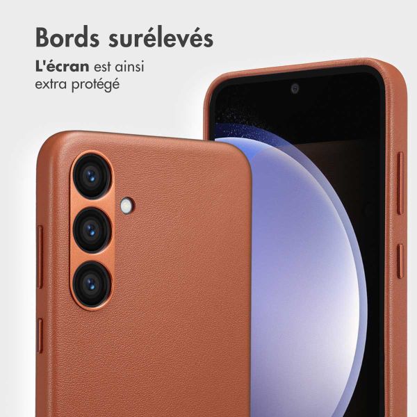 Accezz Étui de télephone portefeuille en cuir 2-en-1 avec MagSafe Samsung Galaxy S23 FE - Sienna Brown