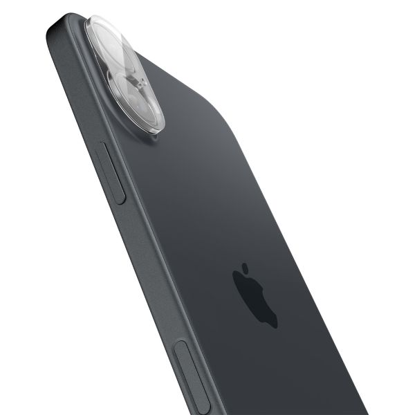 Spigen Optik Lens Protector - Protection complète de la caméra (lot de 2) Apple iPhone 16 / 16 Plus - Crystal Clear