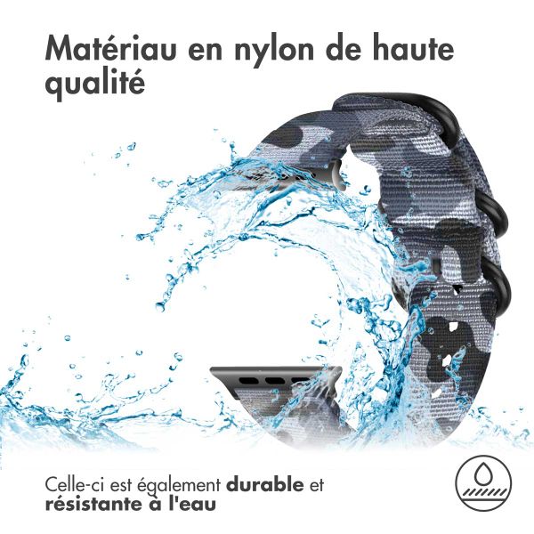 imoshion Bracelet robuste en nylon Apple Watch | 38/40/41/42 mm - Camouflage Grey