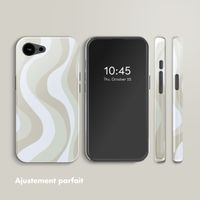 Selencia Coque arrière Vivid avec MagSafe Apple iPhone 17e / 16e - Desert Waves Beige