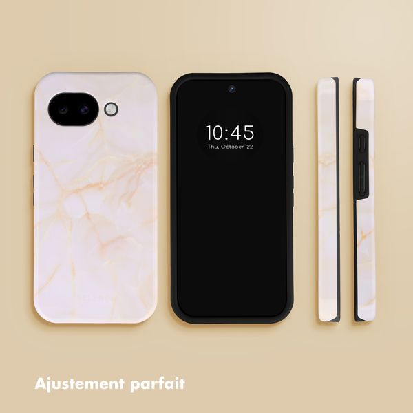 Selencia Coque arrière Vivid avec MagSafe Google Pixel 10a - Golden Beige Marble