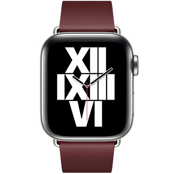 Apple Bracelet Leather Band Modern Buckle Apple Watch | 38/40/41/42 mm - Taille S - Garnet