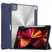 imoshion Coque tablette rigide Trifold Apple iPad Pro 11 (2022 / 2021 / 2020 / 2018) - Bleu foncé