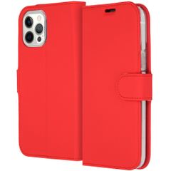 Accezz Étui de télephone Wallet Apple iPhone 12 Pro Max - Rouge