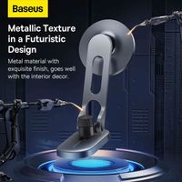 Baseus Support de téléphone magnétique T-Space Series pour voiture – Tableau de bord et console centrale – MagSafe – Frost Silver