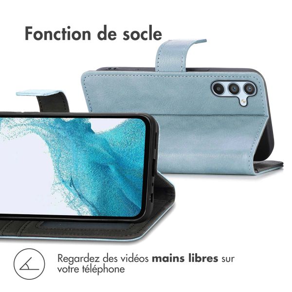 imoshion Étui de télephone portefeuille de luxe Samsung Galaxy A34 (5G) - Bleu clair
