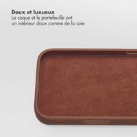 Selencia Étui portefeuille amovible Olyn avec MagSafe Apple iPhone 16 - Marron