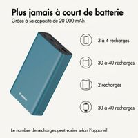 imoshion Ultra Series Aluminium Batterie externe 20.000 mAh - Charge rapide jusqu'à 33 watts - Petrol Green