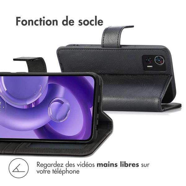 imoshion Étui de télephone portefeuille de luxe Motorola Edge 30 Neo - Noir