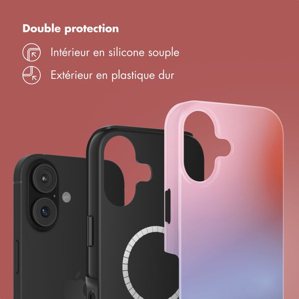 Selencia Coque arrière Vivid avec MagSafe Apple iPhone 17 - Gradient Soft Blush