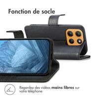 imoshion Étui de télephone portefeuille de luxe Motorola Moto G15 / G15 Power - Noir