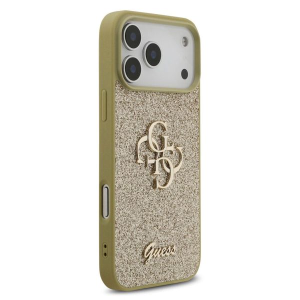Guess Coque Big 4G Logo Grained Apple iPhone 17 Pro Max - Doré