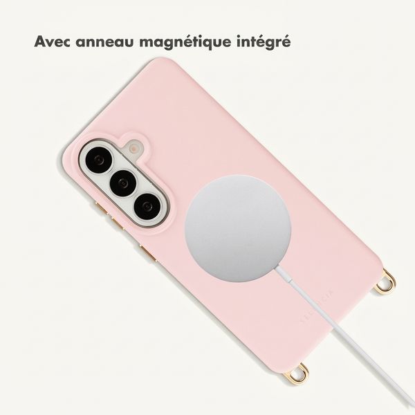 Selencia Coque arrière Rivièra avec MagSafe avec crochets amovibles Samsung Galaxy S26 - Sorbet Pink