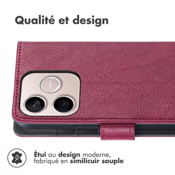 imoshion Étui de télephone portefeuille de luxe Honor 600 Lite - Bordeaux