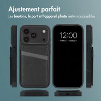 imoshion Coque arrière avec porte-cartes et support Apple iPhone 18 Pro Max / 17 Pro Max - Noir