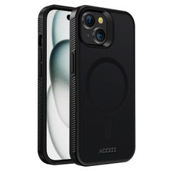 Accezz Coque Givrée Robuste avec MagSafe Apple iPhone 15 Plus - Noir