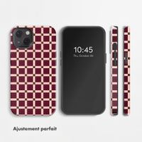 Selencia Coque arrière Vivid Apple iPhone 13 - Check This Burgundy