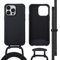 imoshion Coque arrière Color avec cordon amovible et MagSafe Apple iPhone 14 Pro Max - Noir