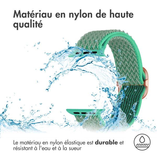 imoshion Bracelet en nylon élastique Apple Watch | 38/40/41/42 mm - Turquoise