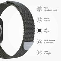 imoshion Bracelet magnétique milanais Apple Watch | 44/45/46/49 mm - Taille S - Space Grey