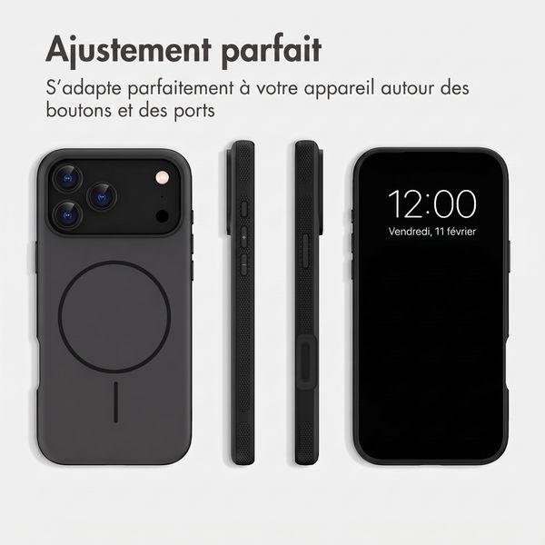 imoshion Coque arrière Color avec Thin MagSafe Ring Apple iPhone 18 Pro / 17 Pro - Noir