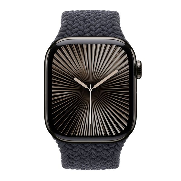 Apple Bracelet Solo tressé Apple Watch | 44/45/46/49 mm - Taille 5 - Midnight