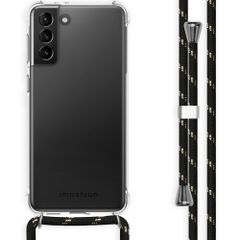 imoshion Coque arrière transparente avec cordon Samsung Galaxy S21 Plus - Noir & Doré