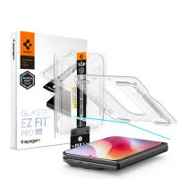 Spigen EZ Fit Glas.tR avec plateau d'installation - 1 pack Apple iPhone Duo