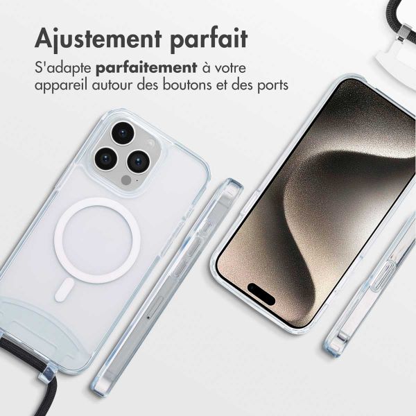 imoshion Coque MagSafe avec cordon amovible Apple iPhone 15 Pro Max - Transparent
