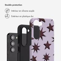 Selencia Coque arrière Vivid Samsung Galaxy S23 - Stars Plum Lilac