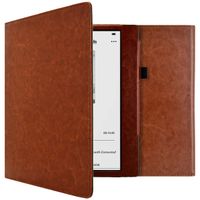 imoshion Étui de liseuse portefeuille en cuir végan Kobo Elipsa 2E - Marron foncé