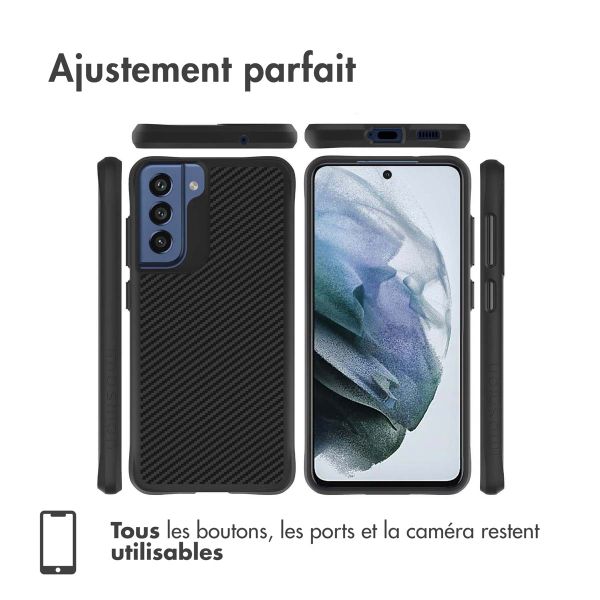 imoshion Rugged Hybrid Carbon Case Samsung Galaxy S21 FE - Noir