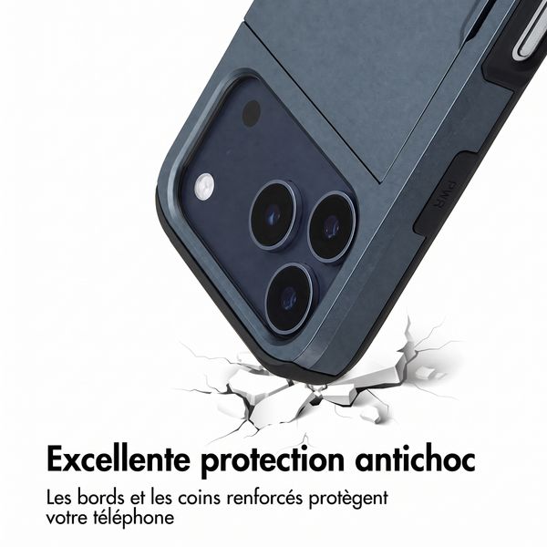 imoshion Coque arrière avec porte-cartes Apple iPhone 18 Pro / 17 Pro - Bleu foncé