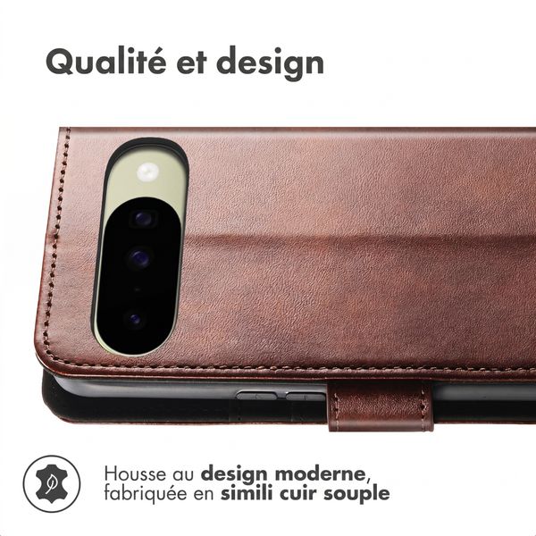imoshion Étui de télephone portefeuille de luxe Google Pixel 10 / 10 Pro - Marron foncé