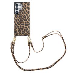 Selencia Coque de télephone Nova avec cordon et porte-cartes Samsung Galaxy S25 Ultra - Leopard