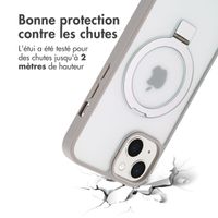 Accezz Coque Ring Stand avec MagSafe Apple iPhone 14 - Gris