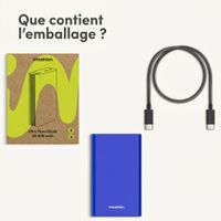 imoshion Ultra Series Aluminium Batterie externe 20.000 mAh - Charge rapide jusqu'à 33 watts - Cobalt Blue