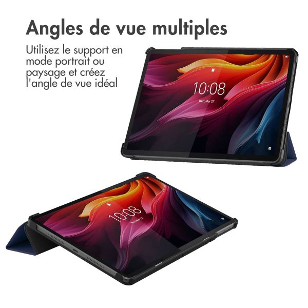 imoshion Coque tablette Trifold Lenovo Tab K11 Plus - Bleu foncé
