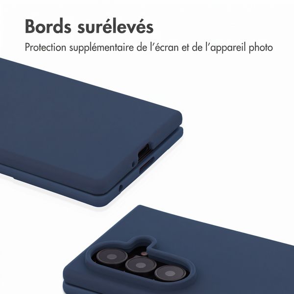 Accezz Coque Liquid Silicone avec MagSafe Samsung Galaxy Z Fold 8 Ultra - Bleu foncé