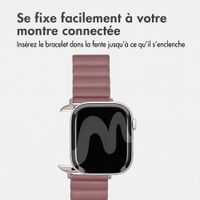 imoshion Bracelet magnétique en cuir synthétique Apple Watch | 38/40/41/42 mm - Rose