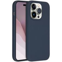 Accezz Coque Liquid Silicone Apple iPhone 14 Pro - Bleu foncé