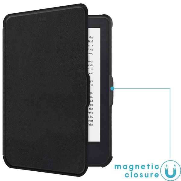 imoshion Étui de liseuse portefeuille Slim Soft Kobo Clara 2E / Tolino Shine 4 - Noir