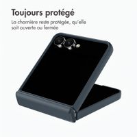 Accezz Color Backcover avec MagSafe et support à anneau Samsung Galaxy Z Flip 8 - Bleu foncé
