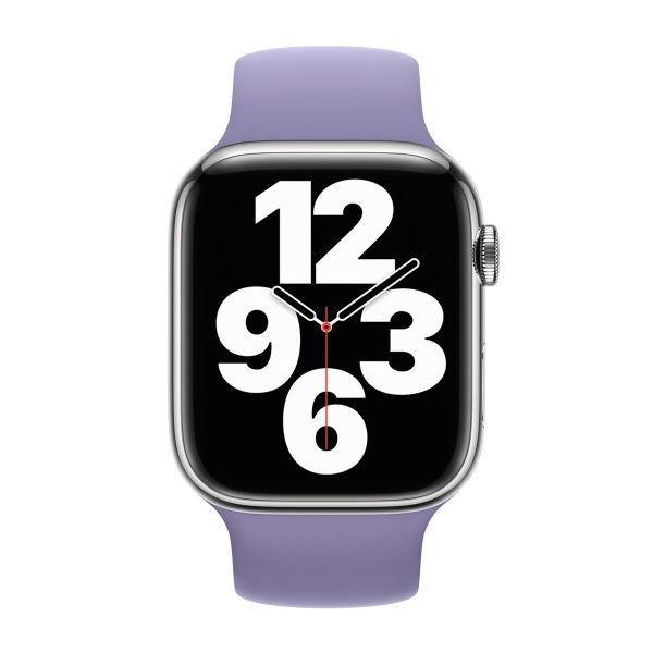 Apple Bracelet Boucle unique en Silicone Apple Watch | 44/45/46/49 mm - Taille 6 - English Lavender