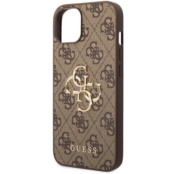 Guess Coque 4G Metal Logo Backcover Apple iPhone 15 - Marron
