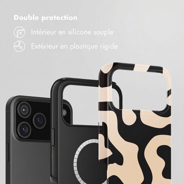 Selencia Coque arrière Vivid avec MagSafe Apple iPhone 18 Pro Max / 17 Pro Max - Art Wave Black