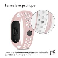 imoshion Bracelet sport silicone Xiaomi Mi Band 5 / 6 - Pink & White